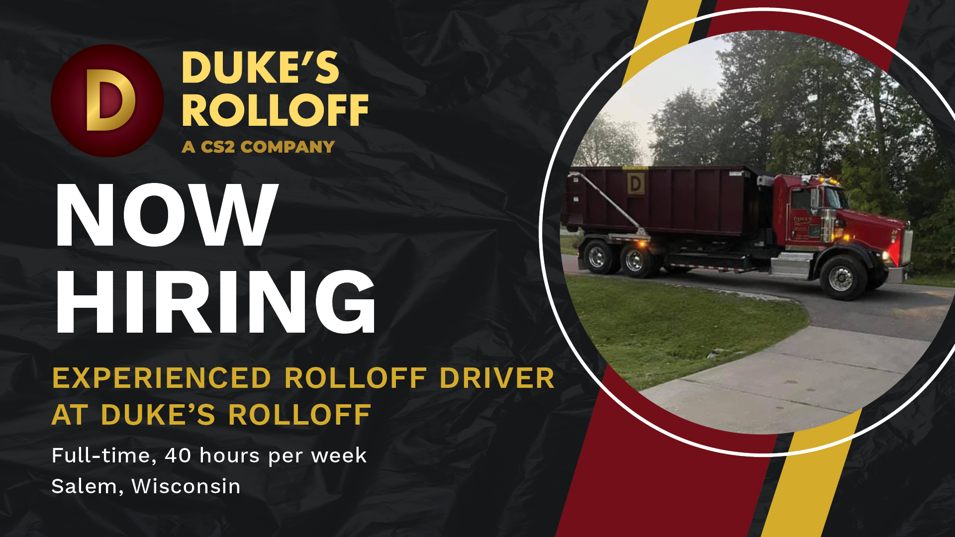 Job Opportunity: Experienced Rolloff Driver at Duke’s Rolloff